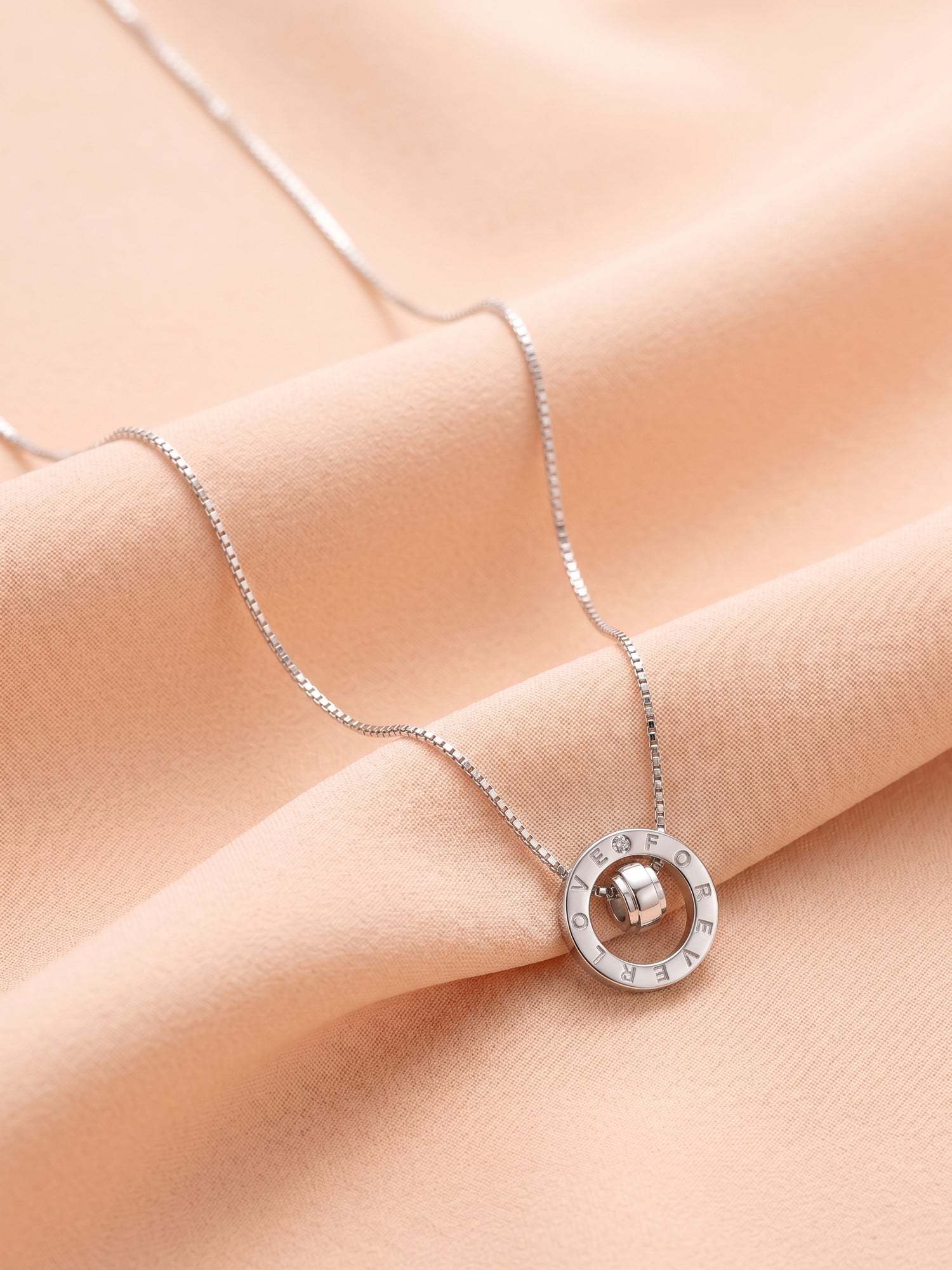 Roseate "Love Forever" Interlocking Ring Necklace