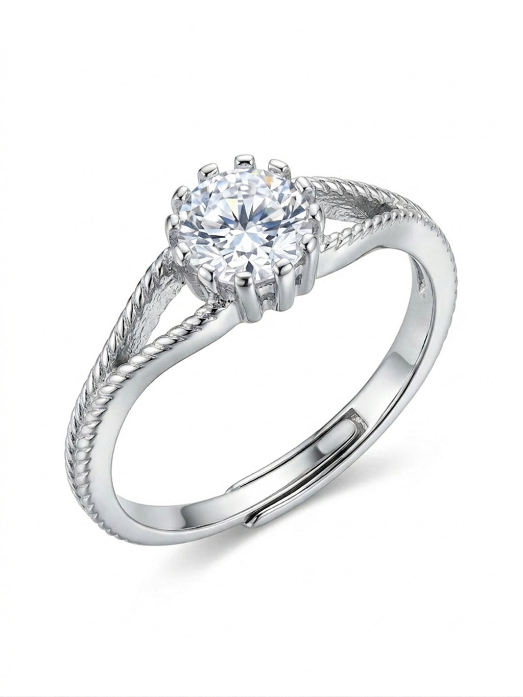 Corded Solitaire Ring