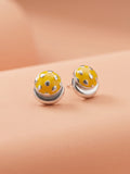 Sunny Polka-Dot Mushroom Studs