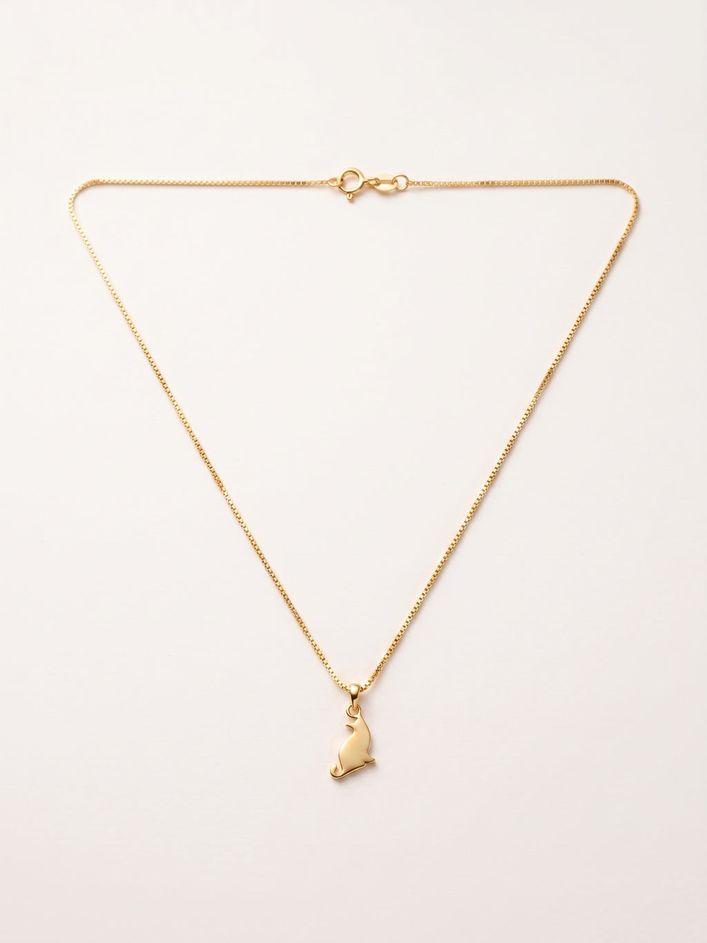 Sitting Cat Silhouette Pendant Necklace for Kids