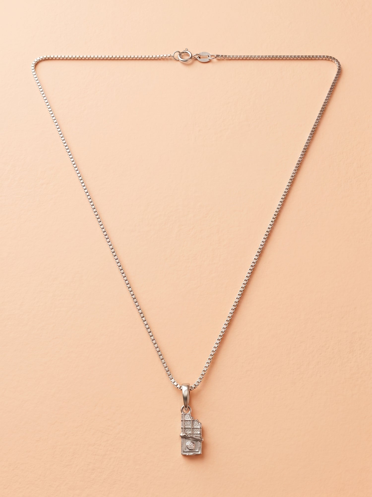 Kids Miniature Chocolate Bar Pendant Necklace