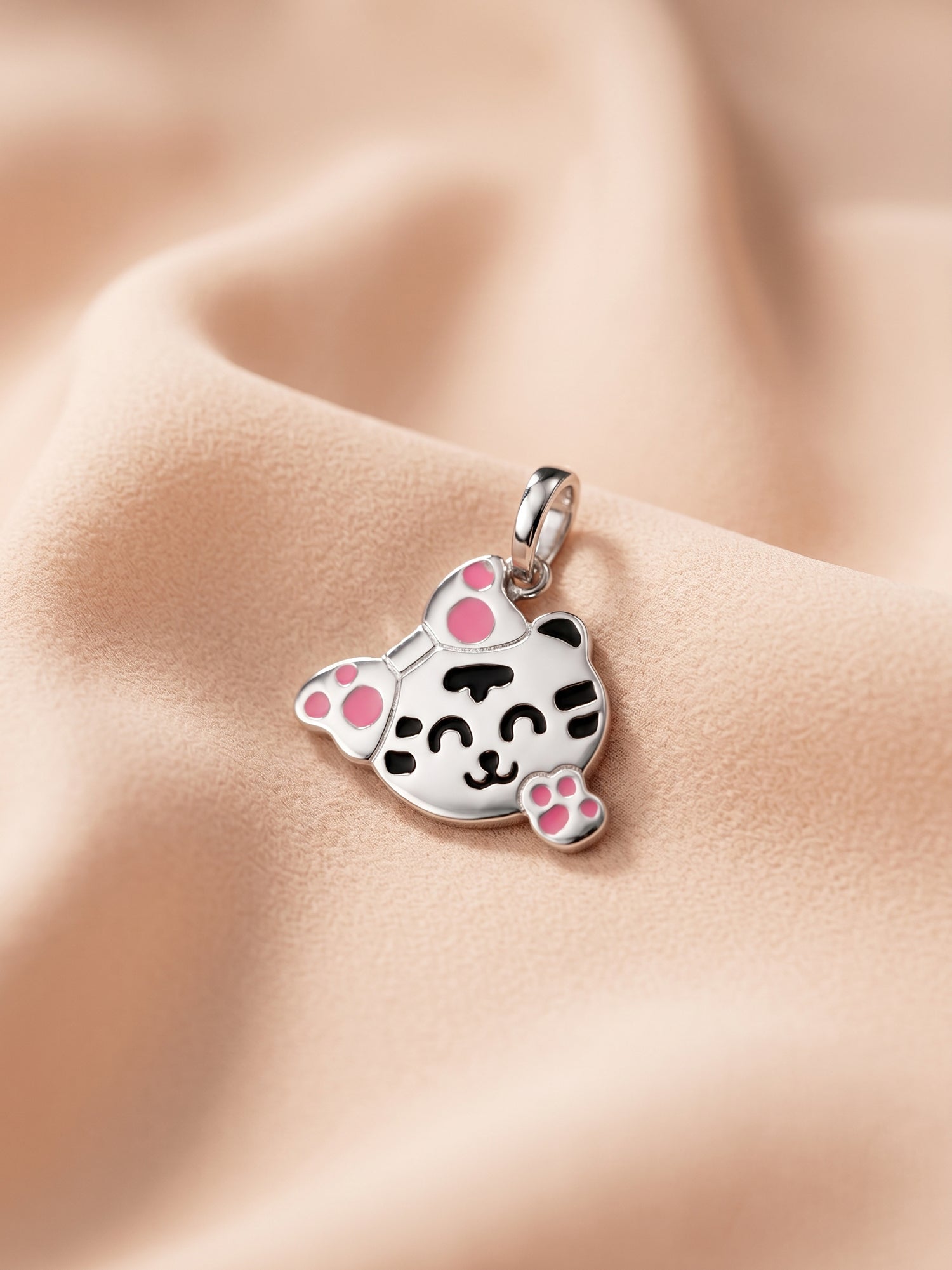 Kids Playful Kitten Paw Pendant