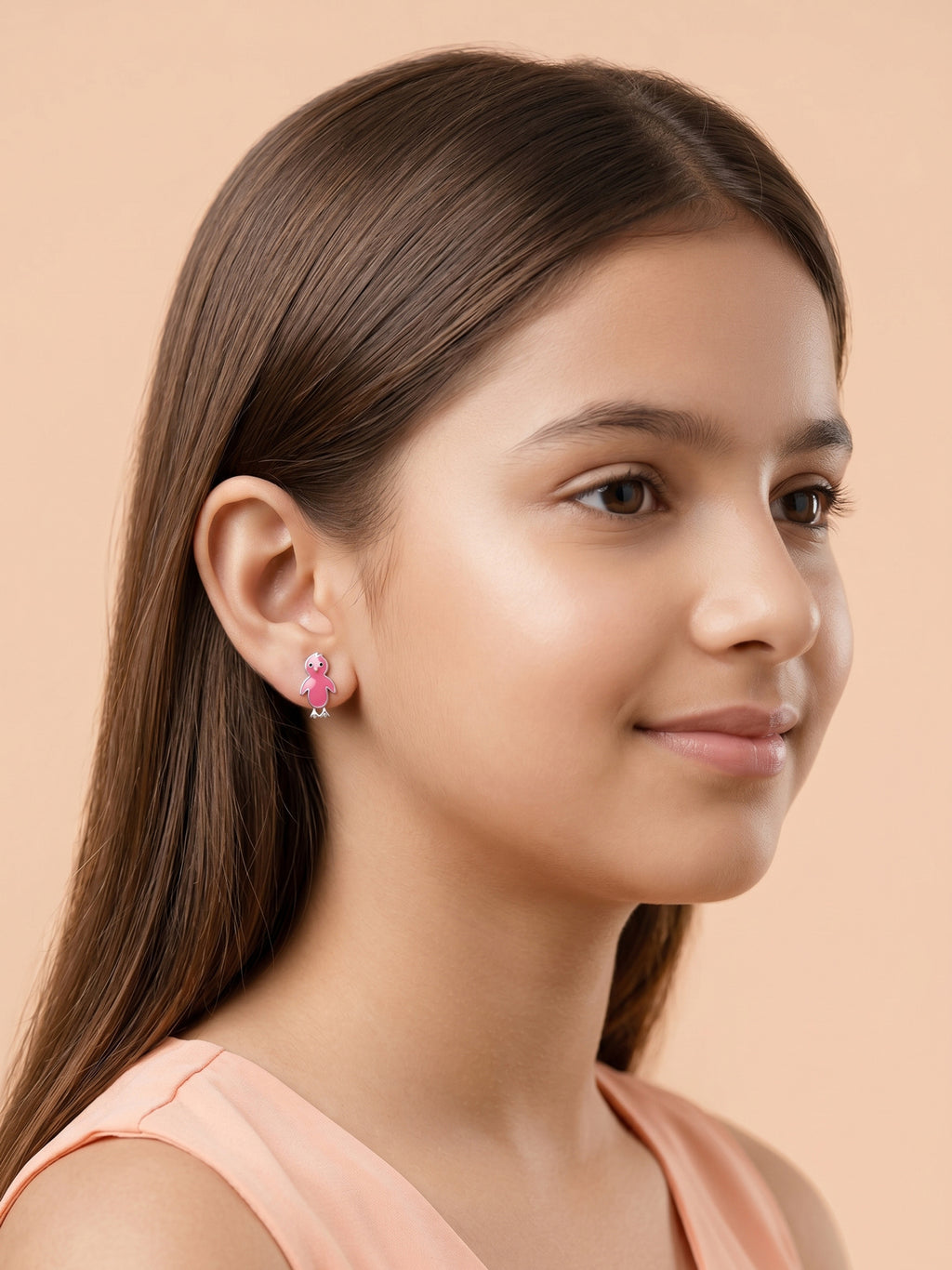 Rosy Chicklet Studs