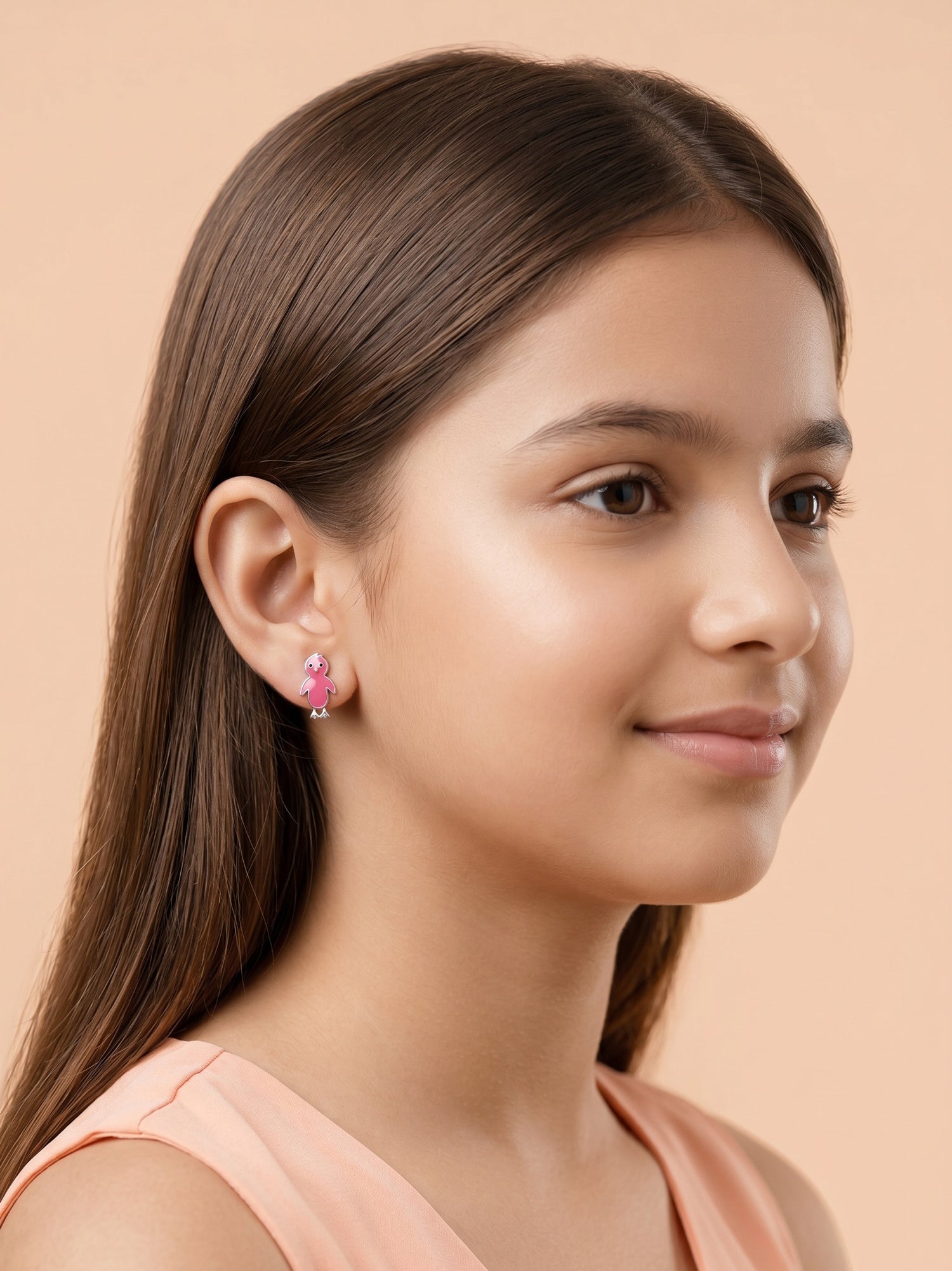 Rosy Chicklet Studs