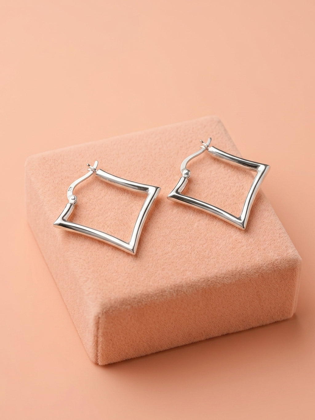 Geometric Square Hoop Earrings