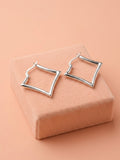 Geometric Square Hoop Earrings