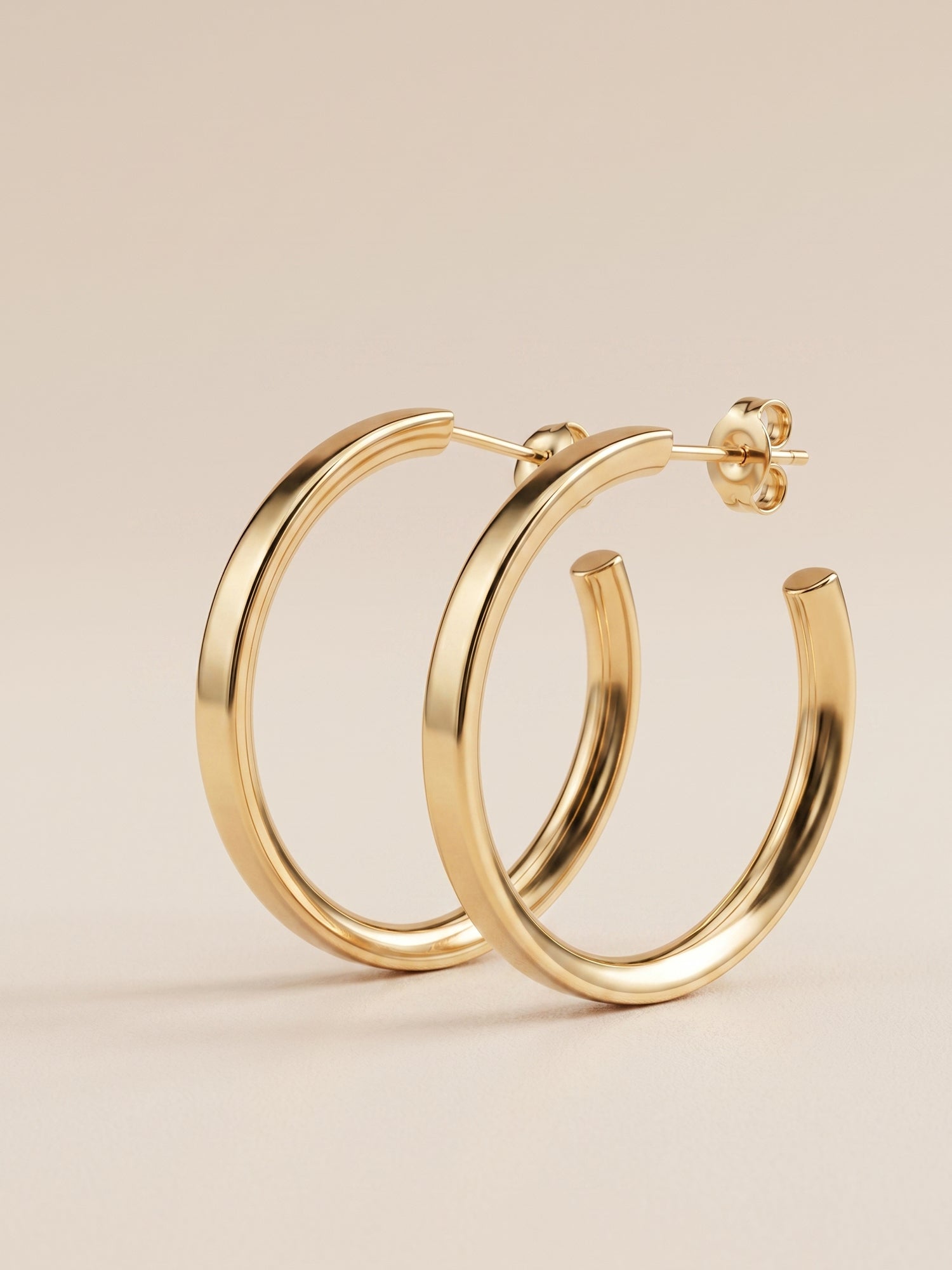 Polished Tube Hoop Earrings
