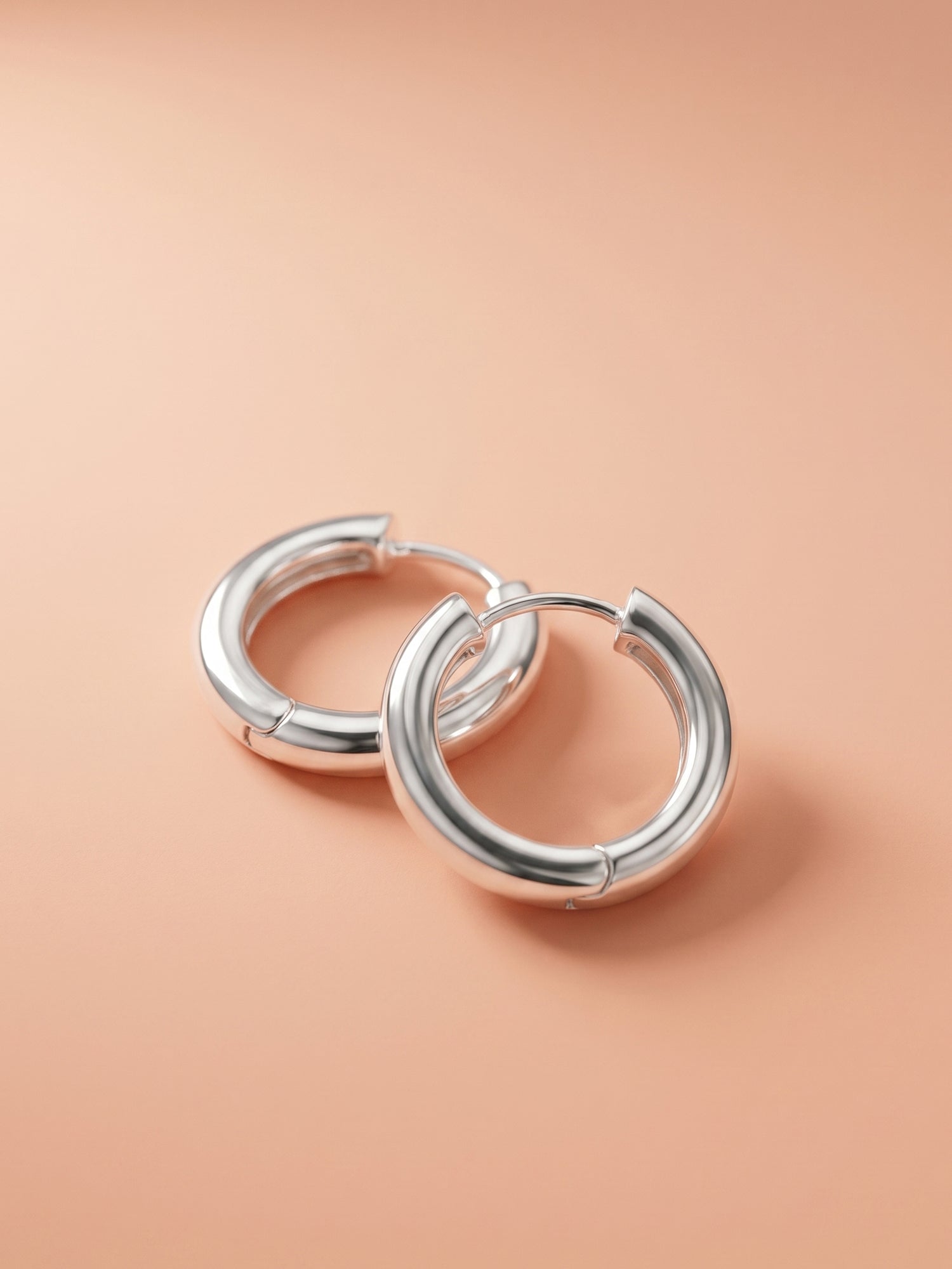 Polished High-Shine Huggie Hoops