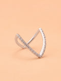 The Vertex Pavé Double-V Ring