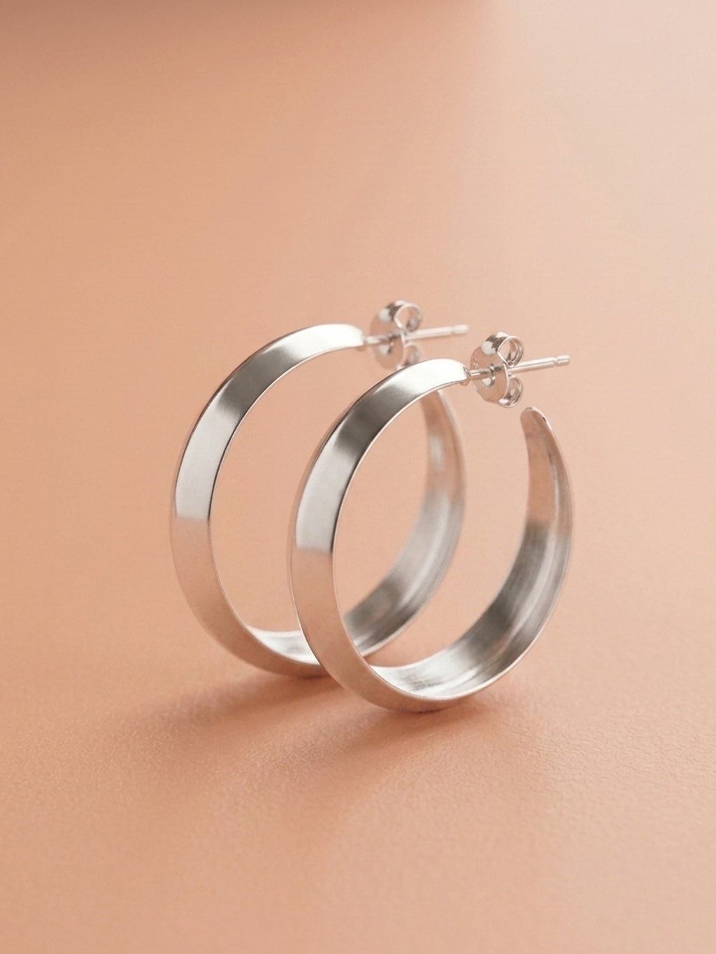 Sculptural Domed Open Hoop Studs