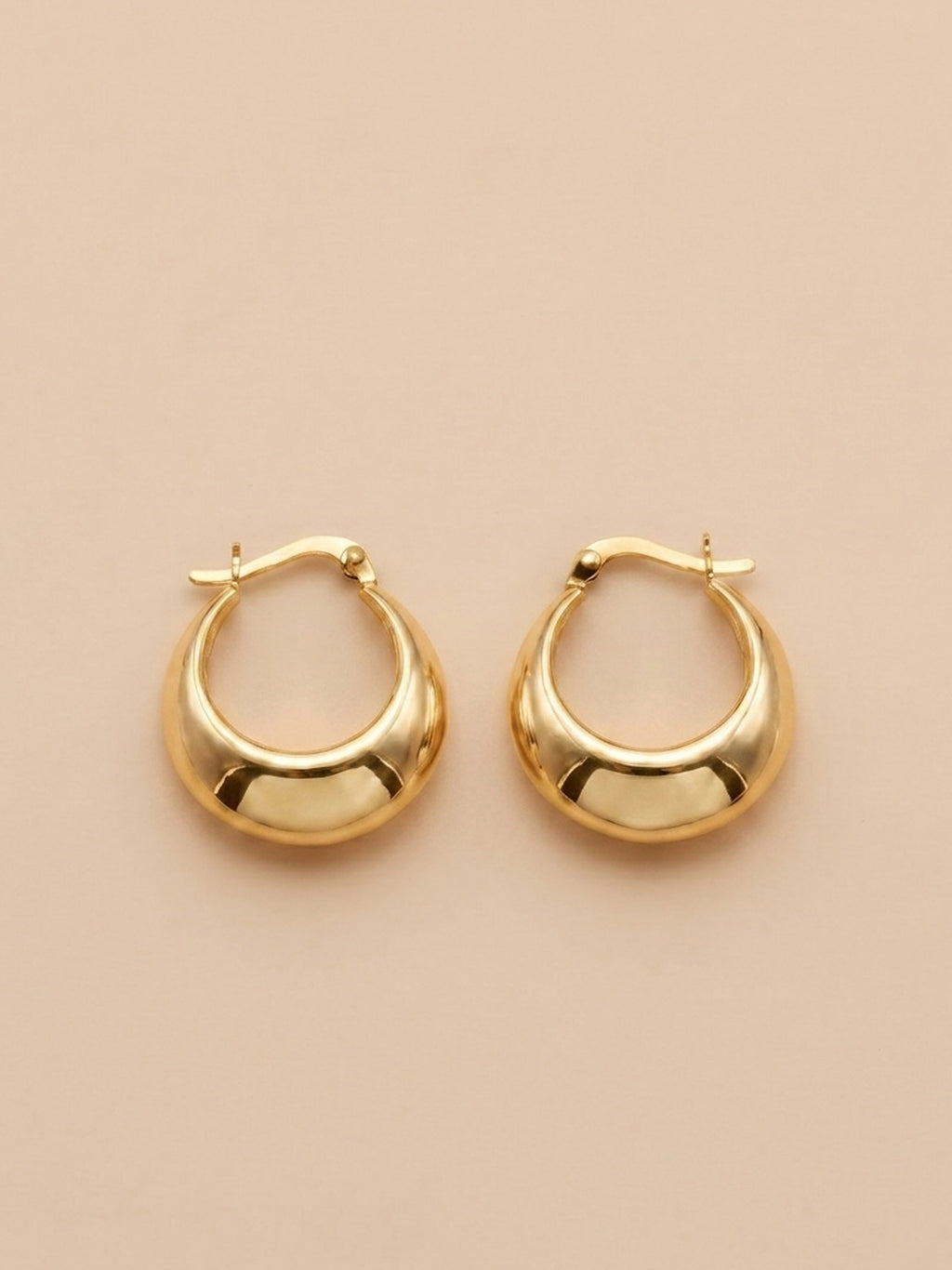 Gilded Crescent Dome Hoops