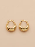 Gilded Crescent Dome Hoops