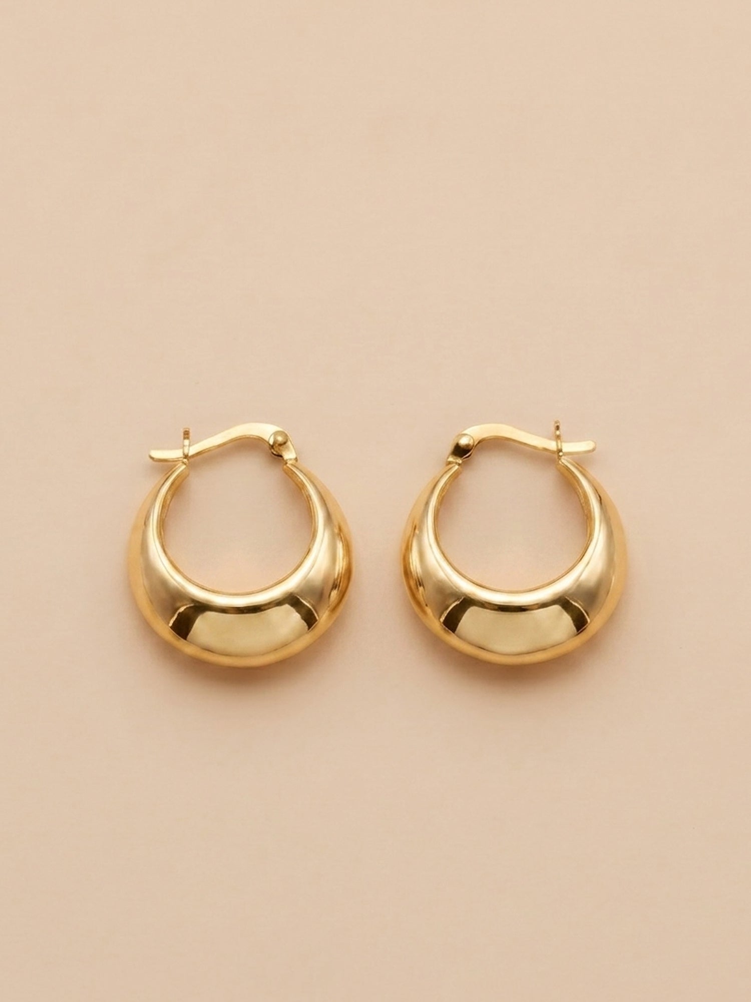 Gilded Crescent Dome Hoops