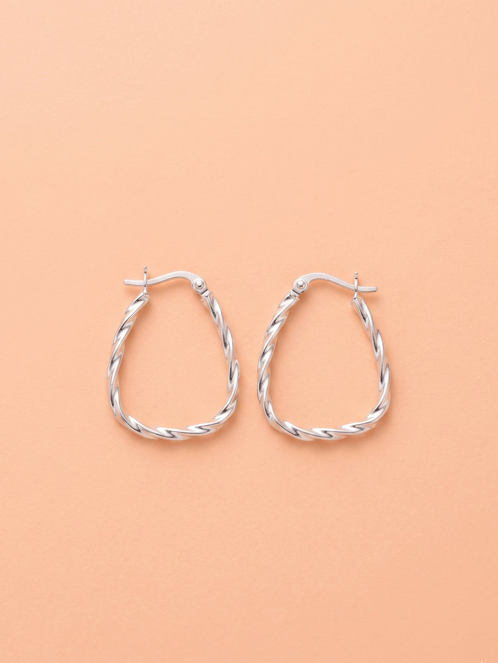 Twisted Teardrop Hoop Earrings
