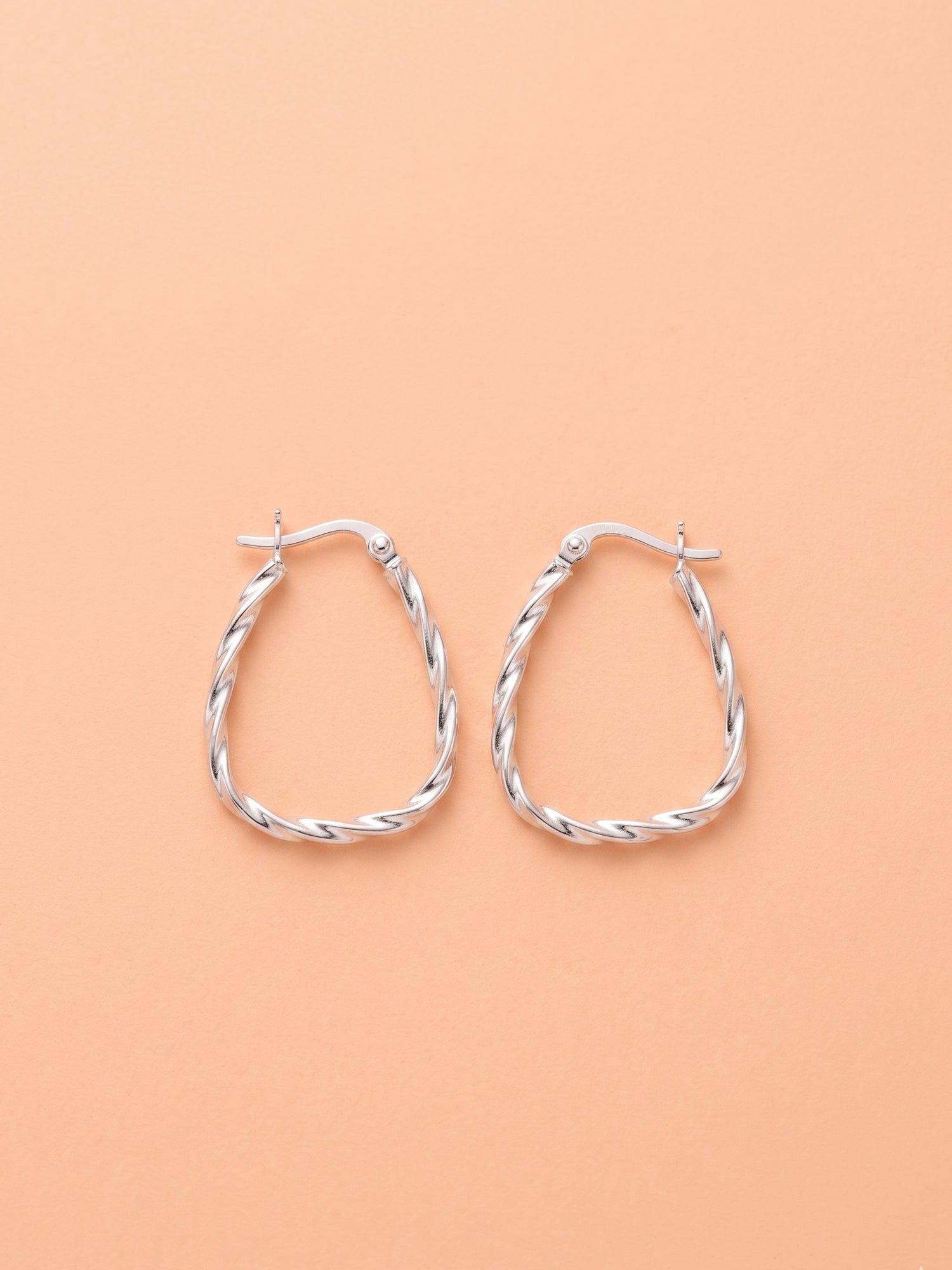 Twisted Teardrop Hoop Earrings