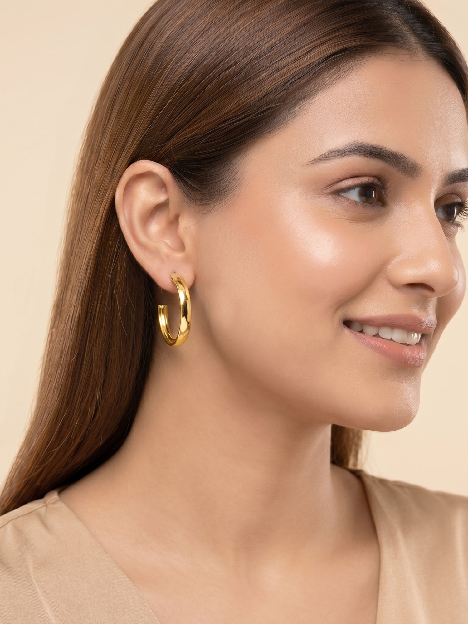 Gilded Minimalist C-Hoops