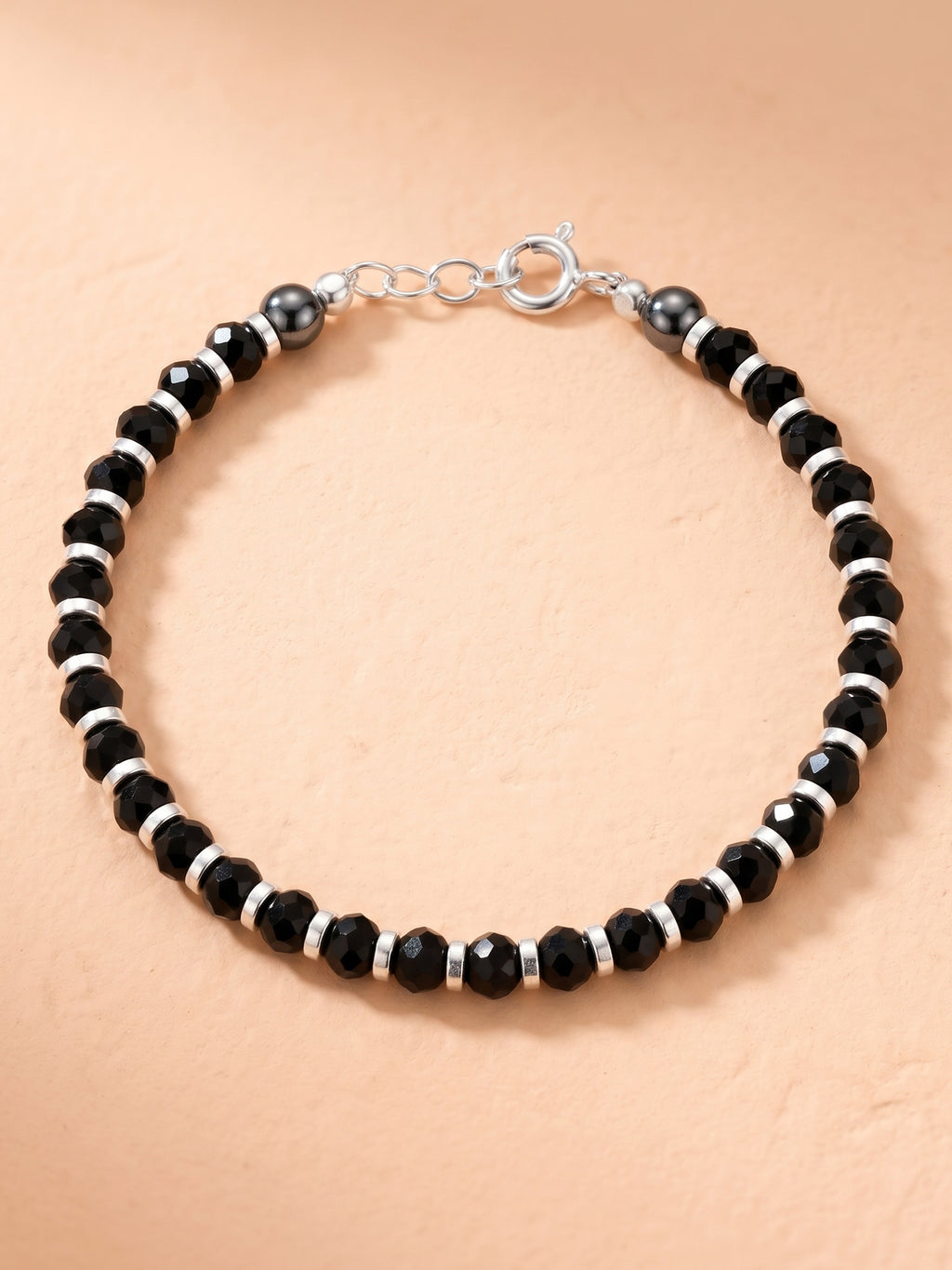 Black Crystal & Hematite Baby Bracelet Set