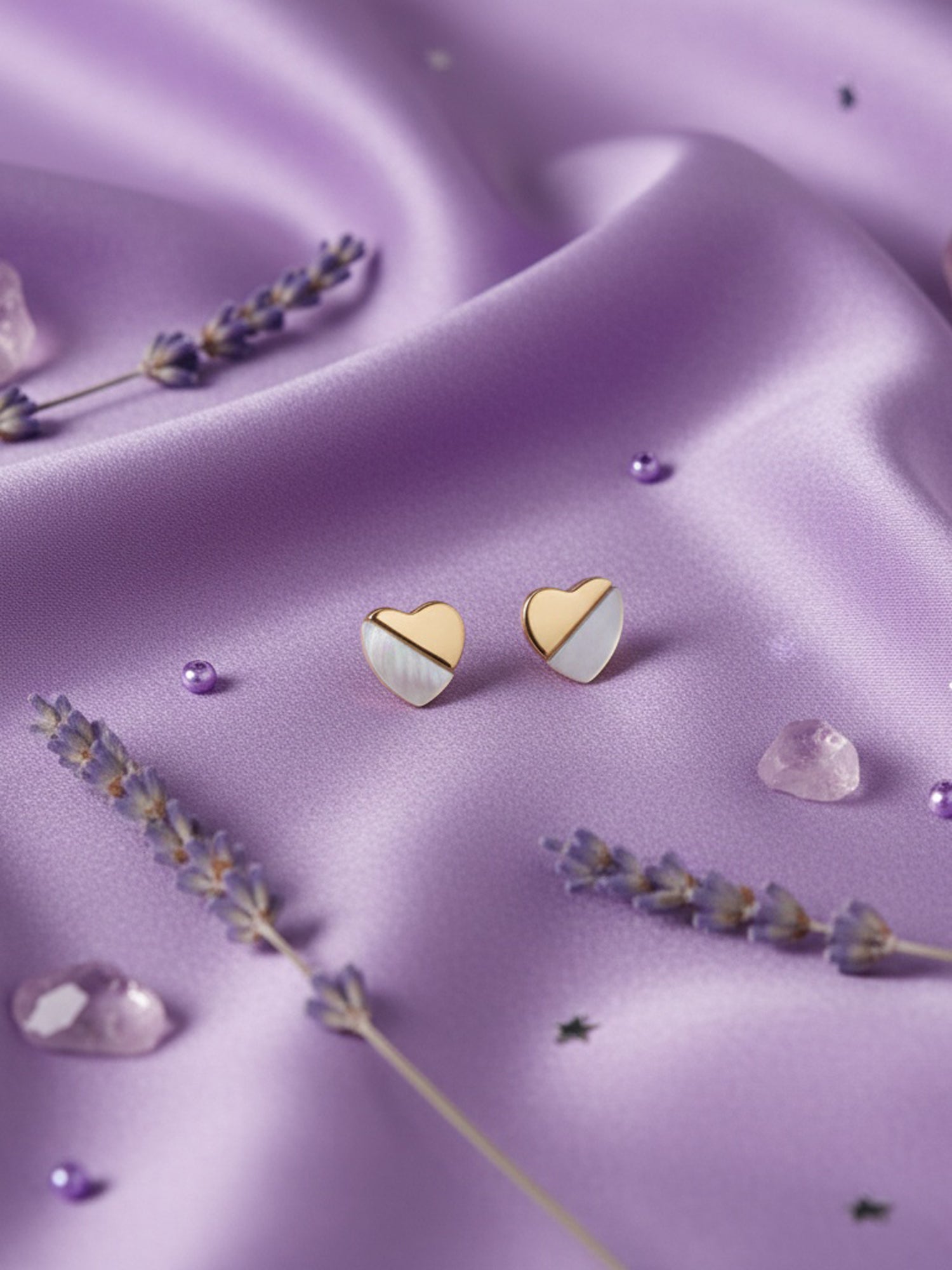 Dual Tone Heart Stud