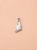 Kids Sitting Cat Silhouette Pendant