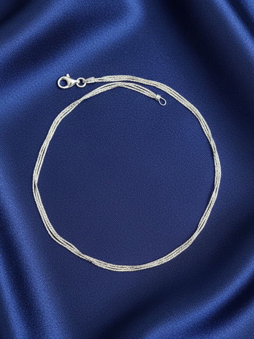 Shimmer Tiered Anklet in 925 sterling silver — 925 Siller