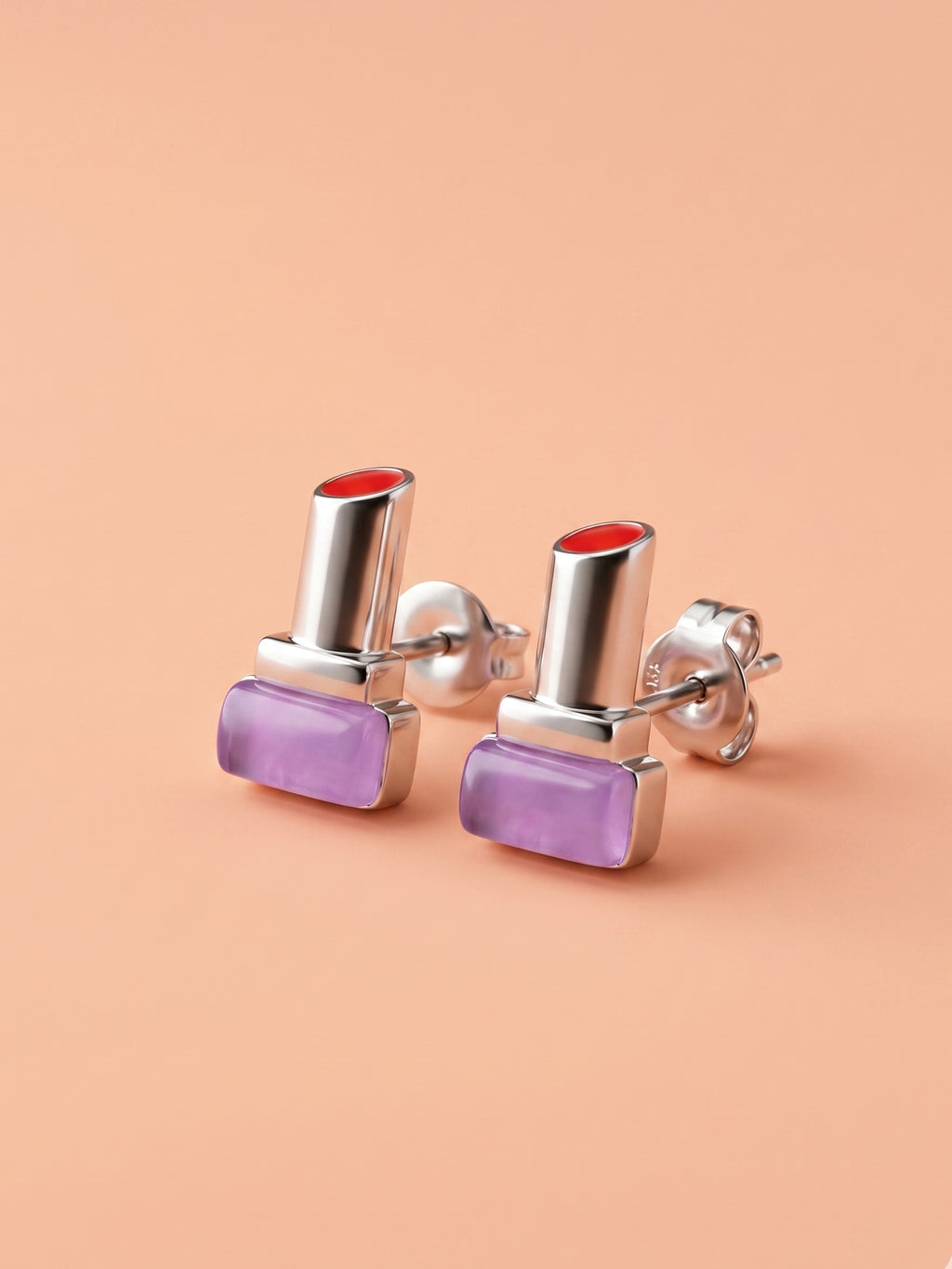Purple Glamour Lipstick Studs