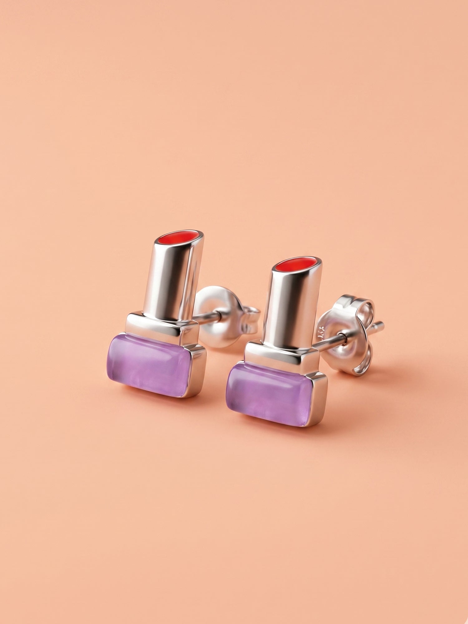 Purple Glamour Lipstick Studs