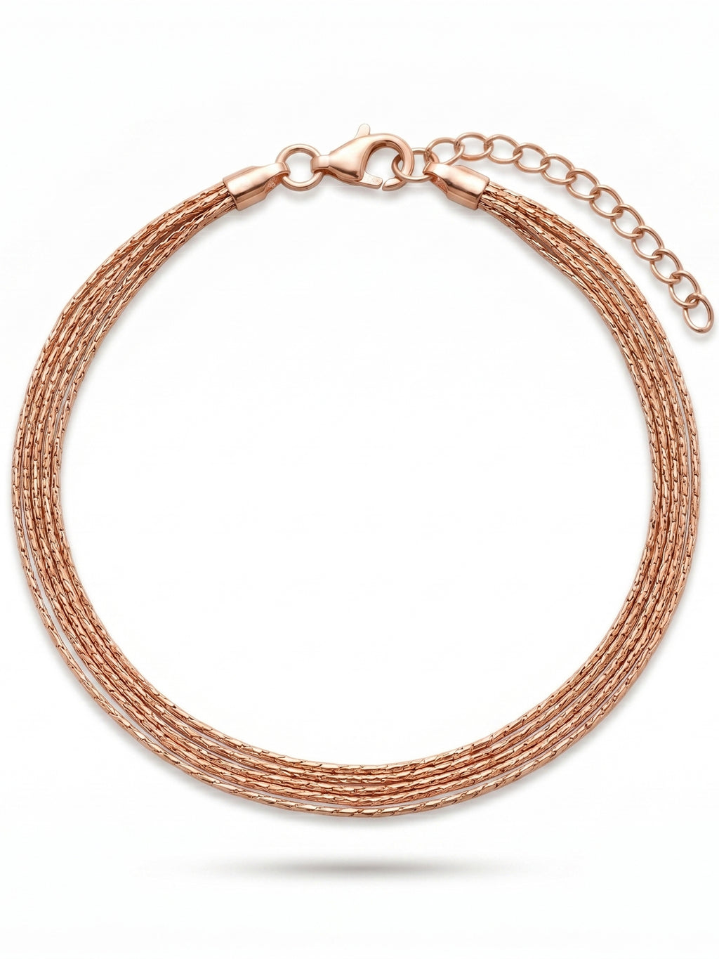 Roseate Intricate Multi-Strand Mesh Bracelet