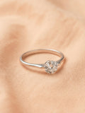 Silver Classic Minimalist Solitaire Ring