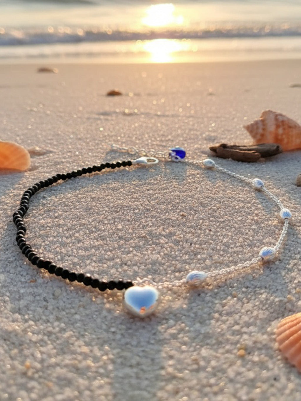 Heart Haven Beaded Anklet