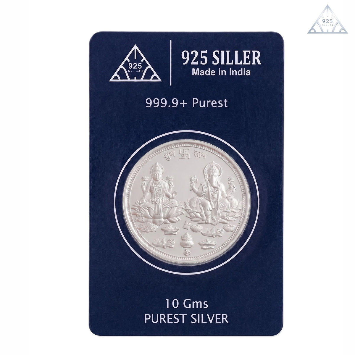 925 Sterling Silver Auspicious Lakshmi Ganesha Pooja Coin