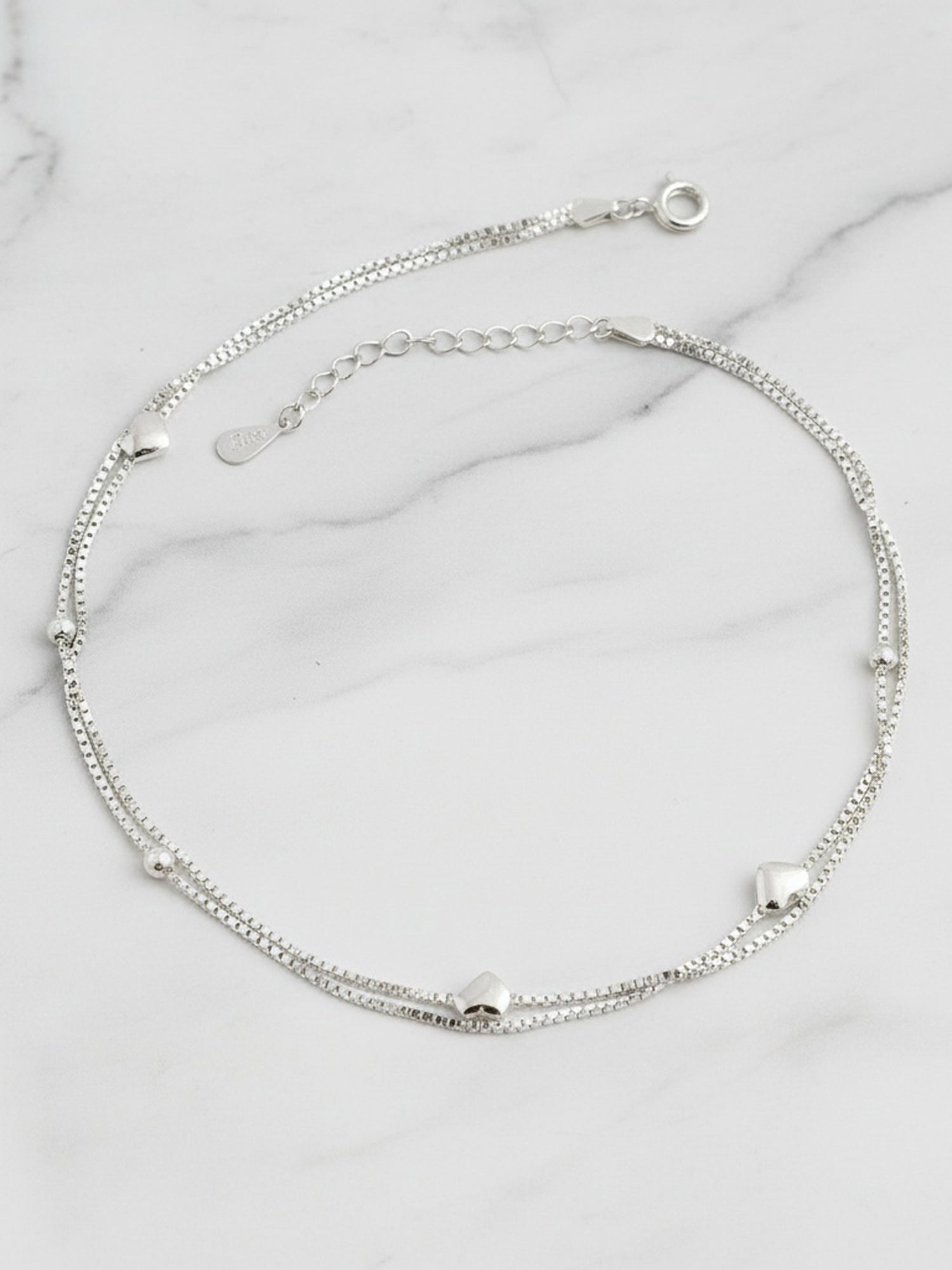 Eternal Hearts Tiered Anklet