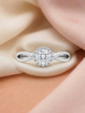 Infinity Halo Solitaire Ring