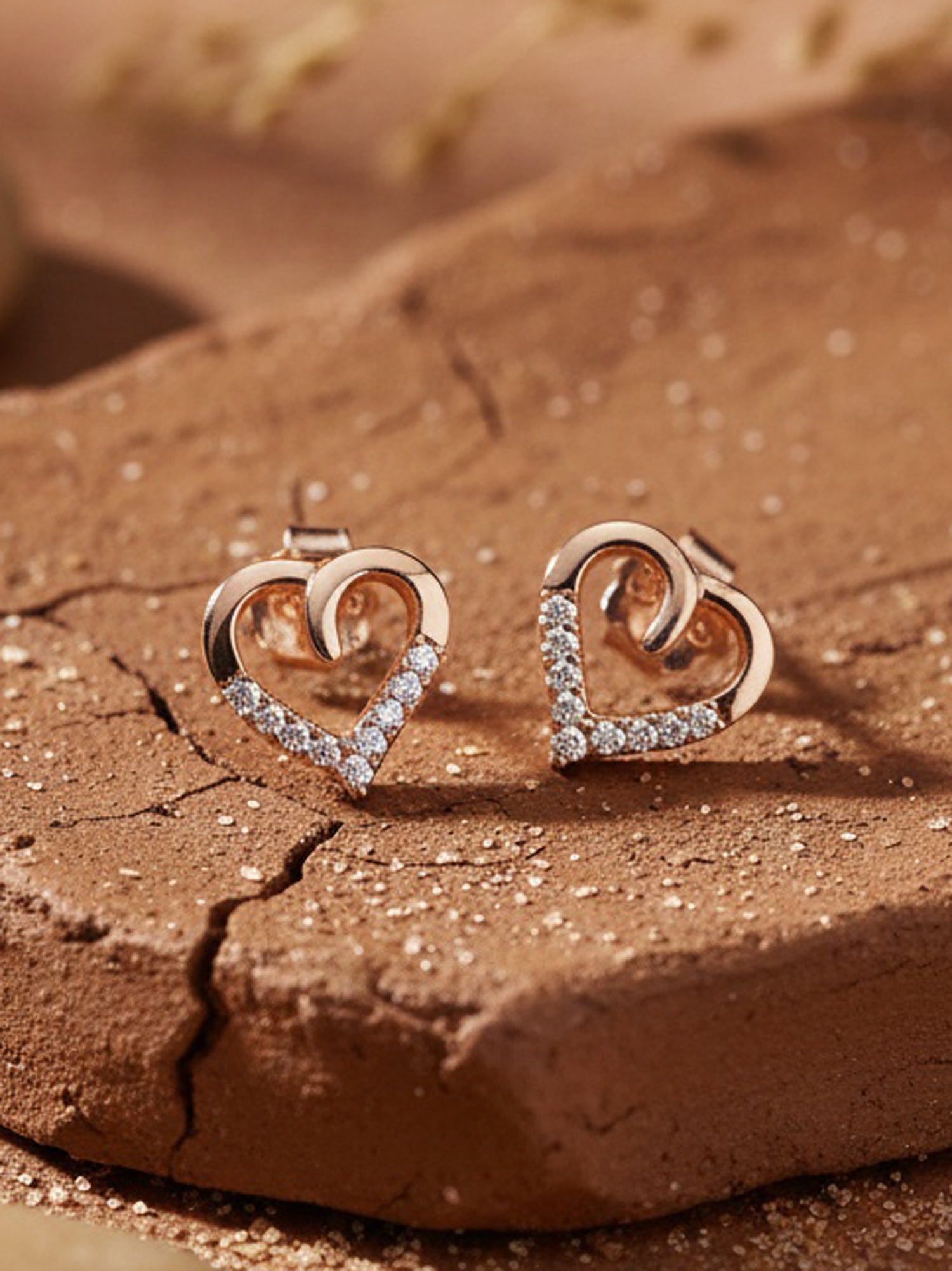 Radiant Entwined Heart Studs