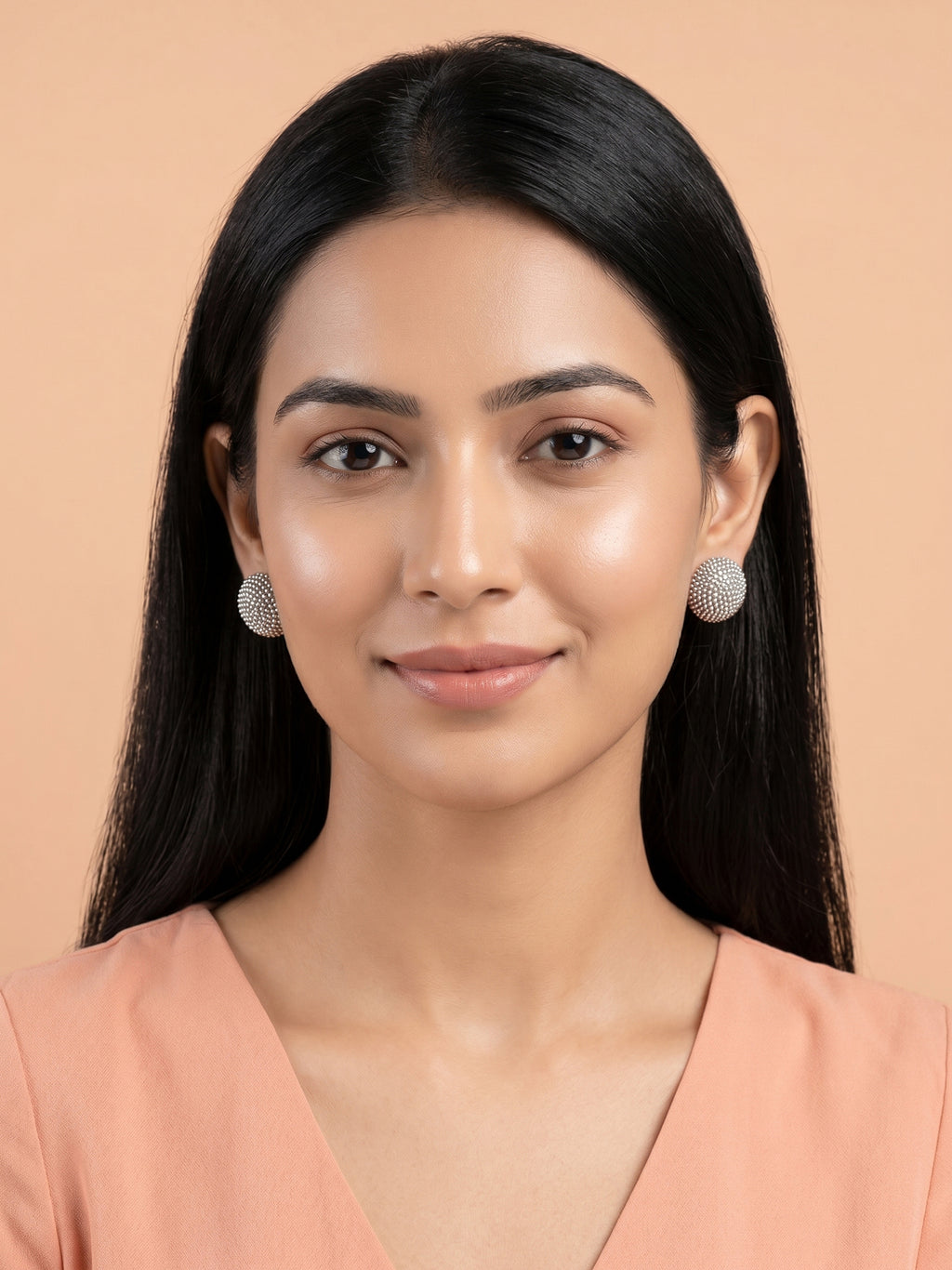 Granulated Orb Sculptural Studs