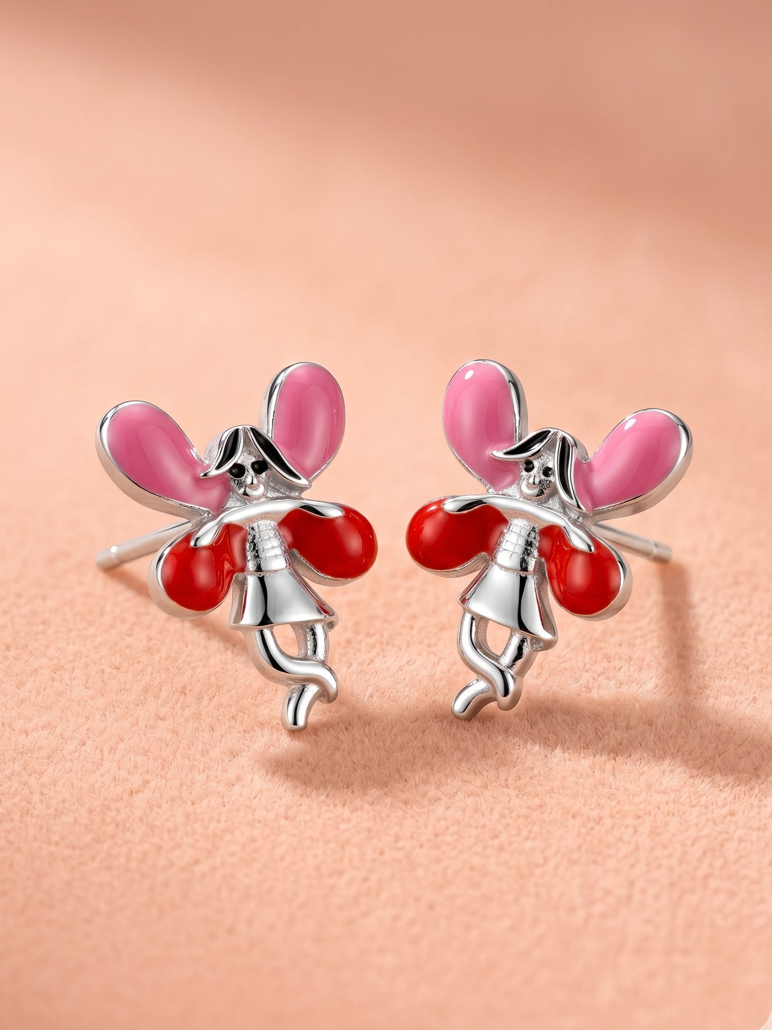 Pink & Red Enchanted Fairy Studs