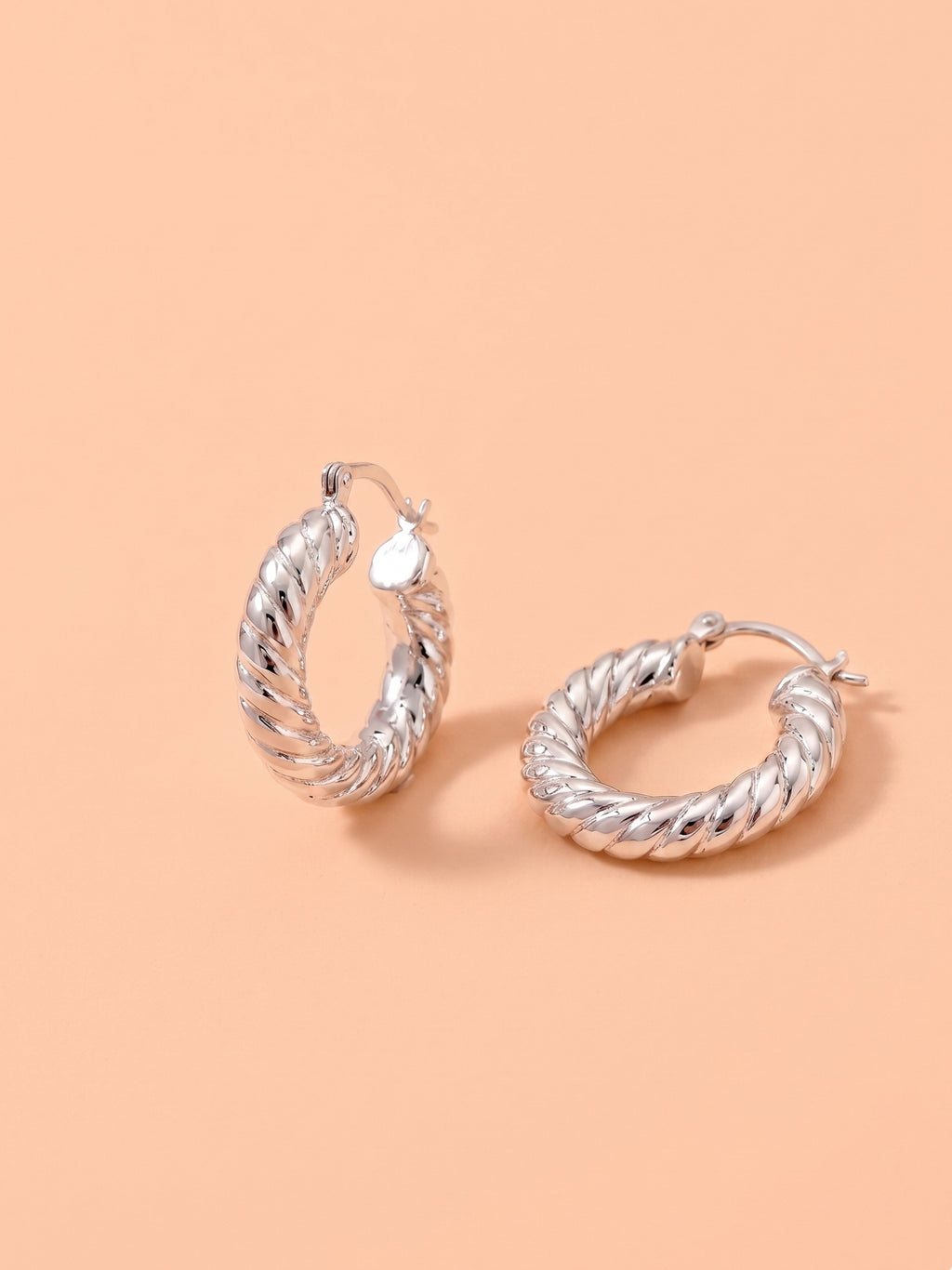 Sculptural Twisted Rope Hoop Earrings