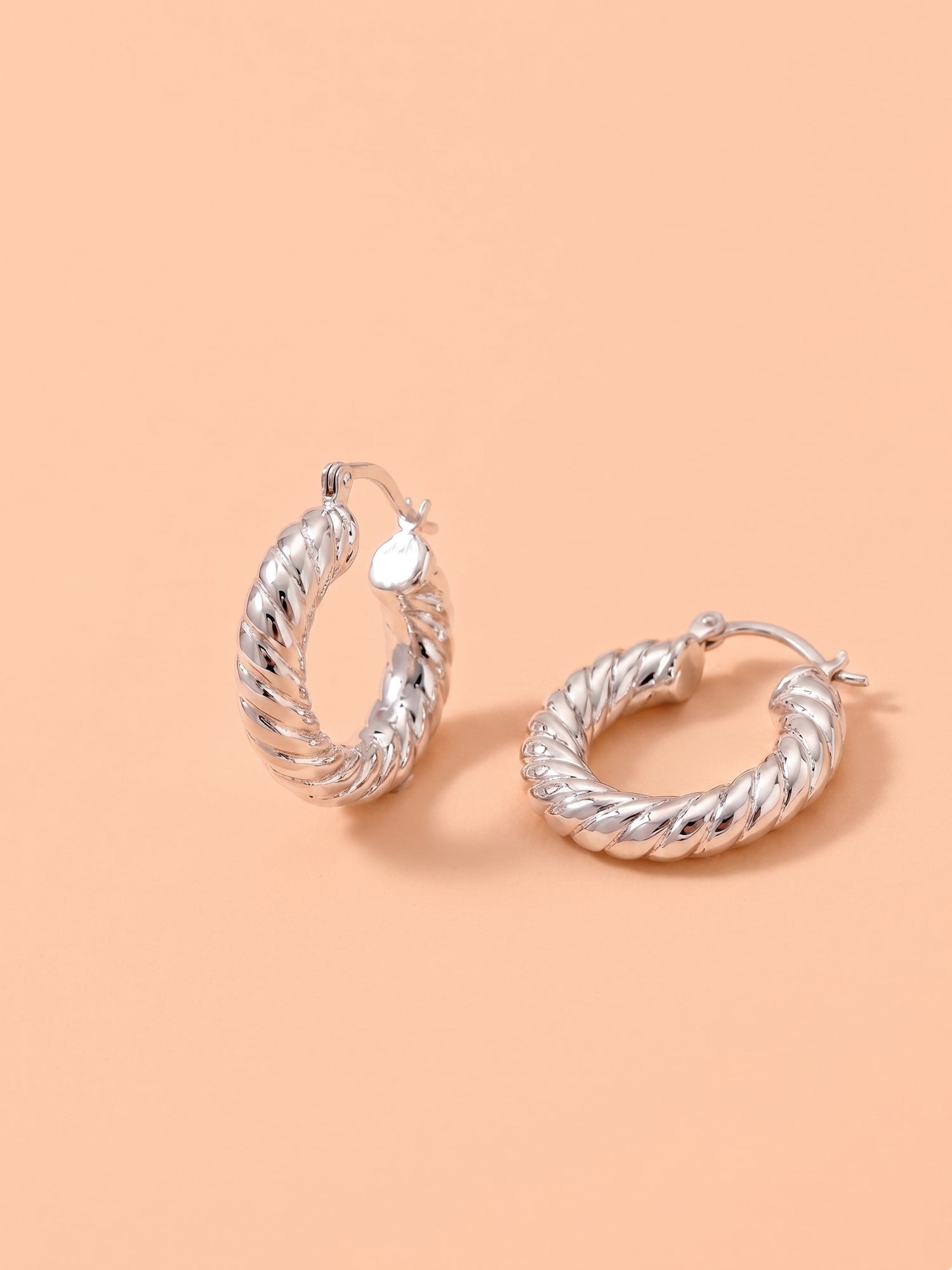 Sculptural Twisted Rope Hoop Earrings