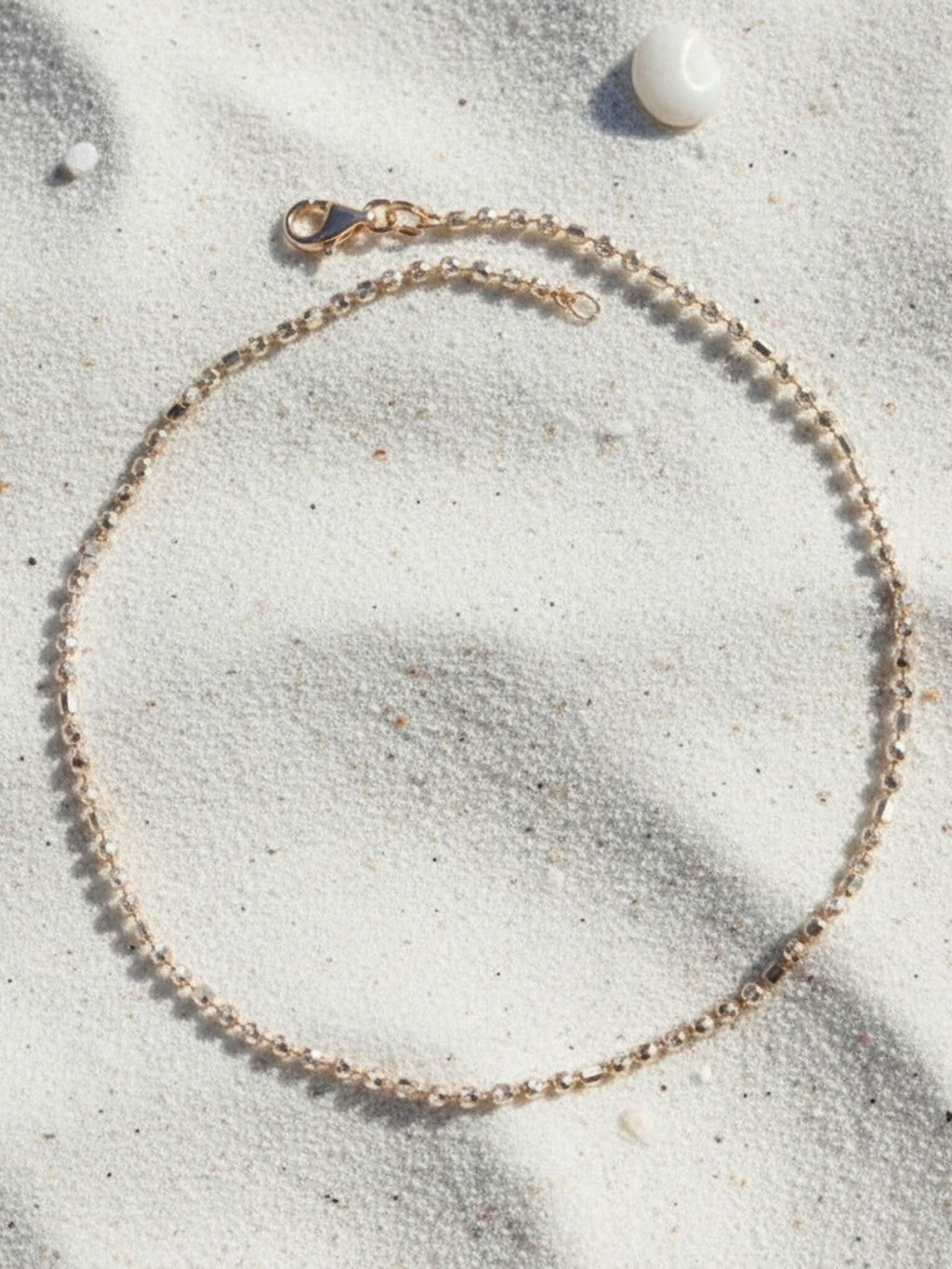 Golden Orbit Bead Anklet
