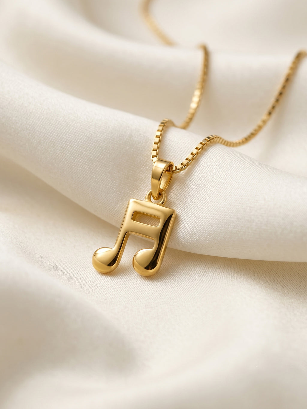 Music Note Pendant Necklace for Kids