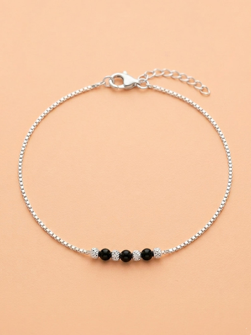 Midnight Stellar Box Chain Anklet