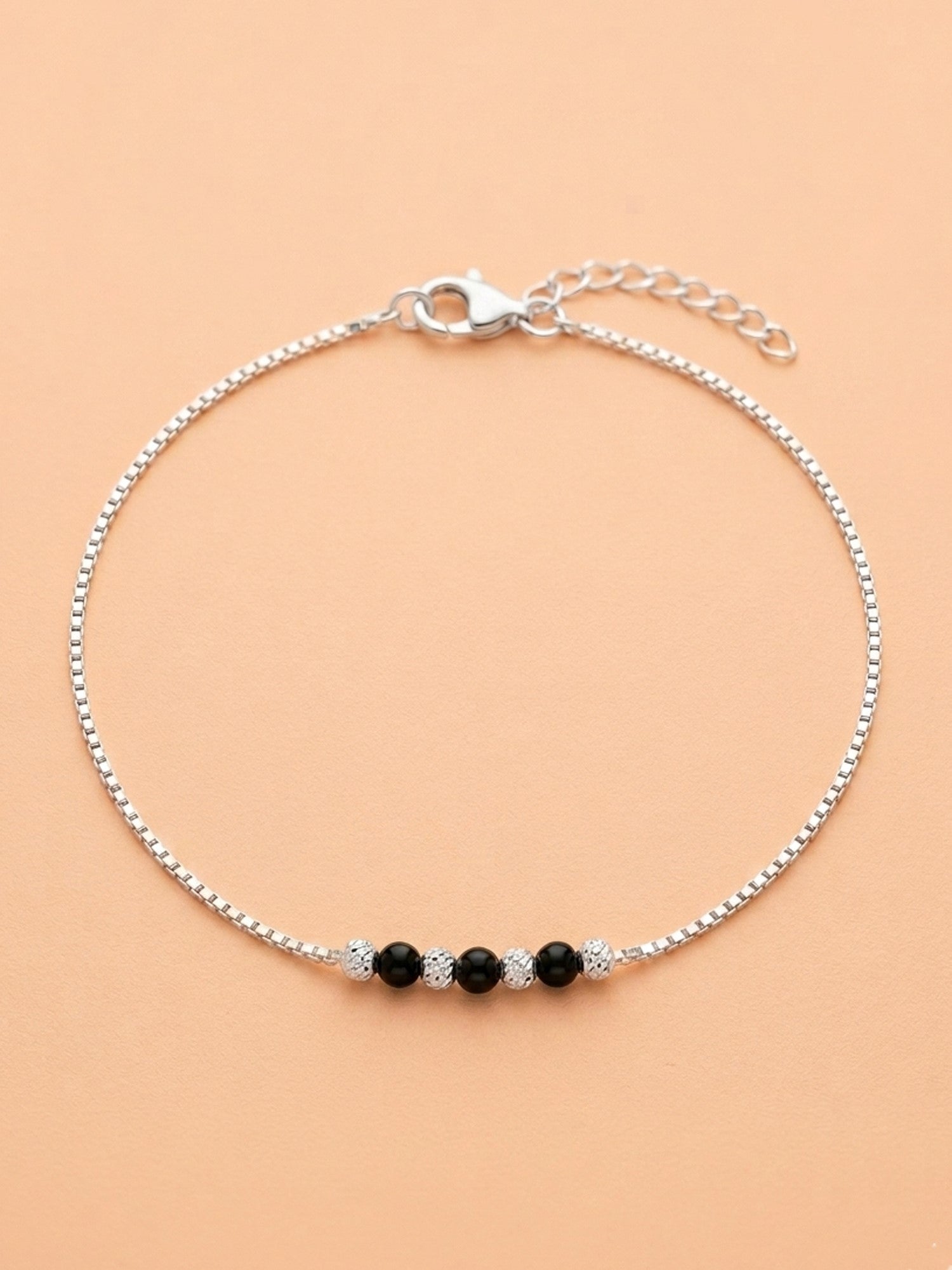 Midnight Stellar Box Chain Anklet