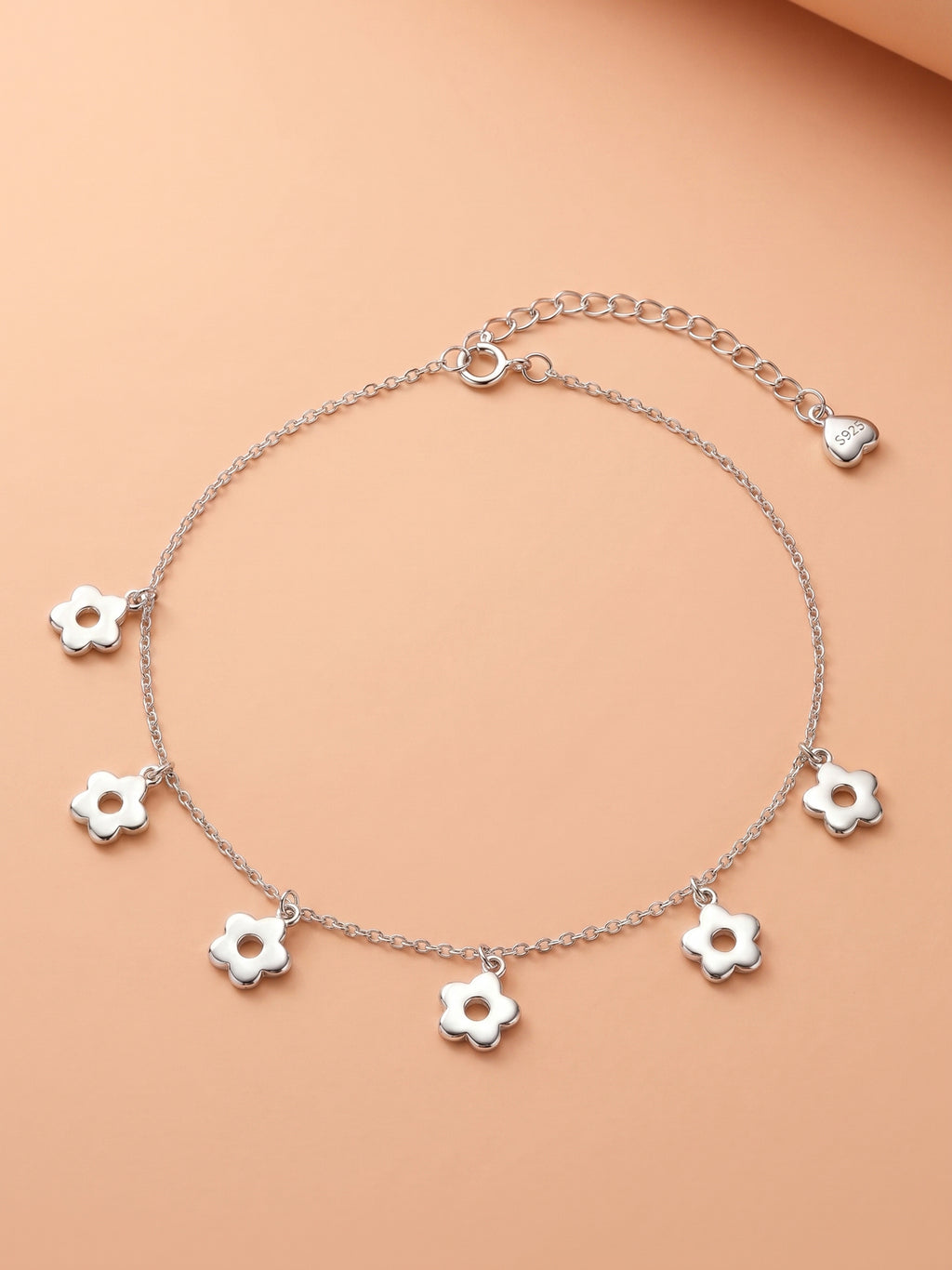 Daisy Flower Charm Anklet