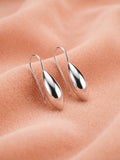 Sculptural Domed Teardrop Hook Earrings