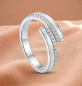 Iridescent Bypass Shimmer Ring