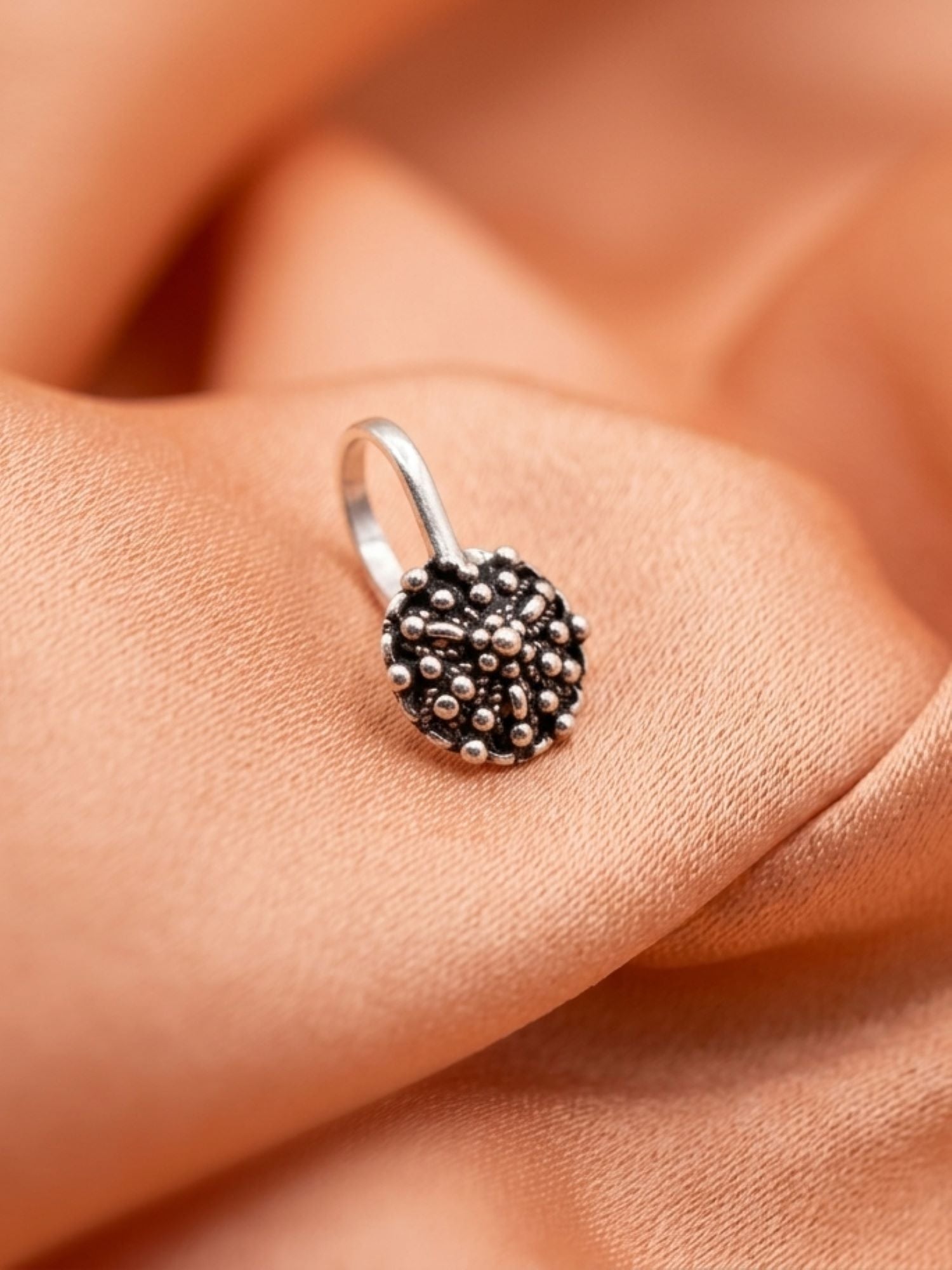 Textured Orb Nose Pin