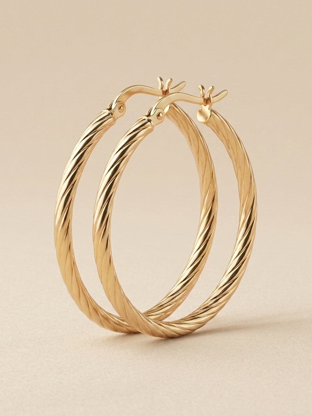 Gilded Helical Hoop Earrings
