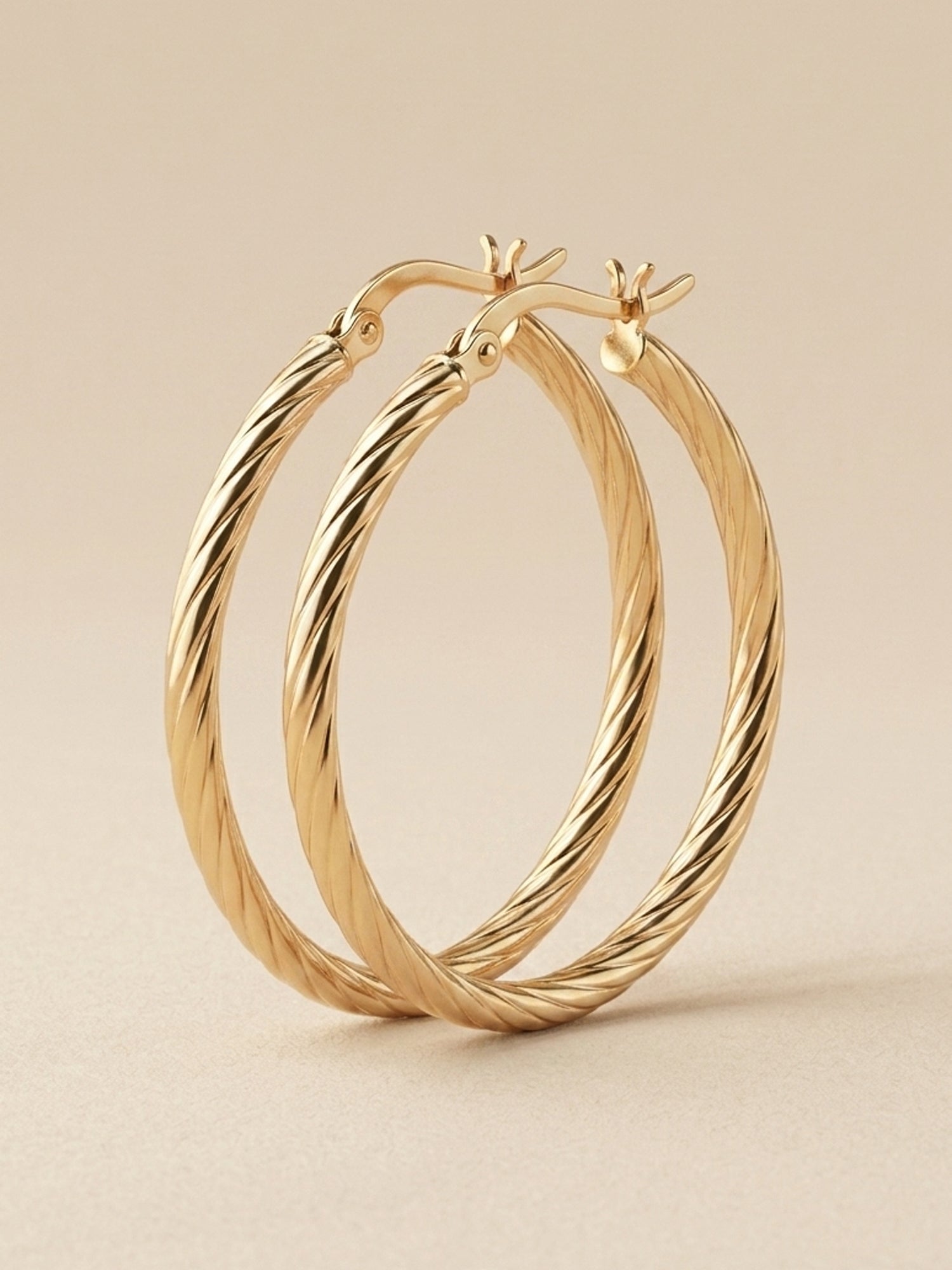 Gilded Helical Hoop Earrings