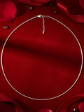 Sleek Silver Omega Necklace