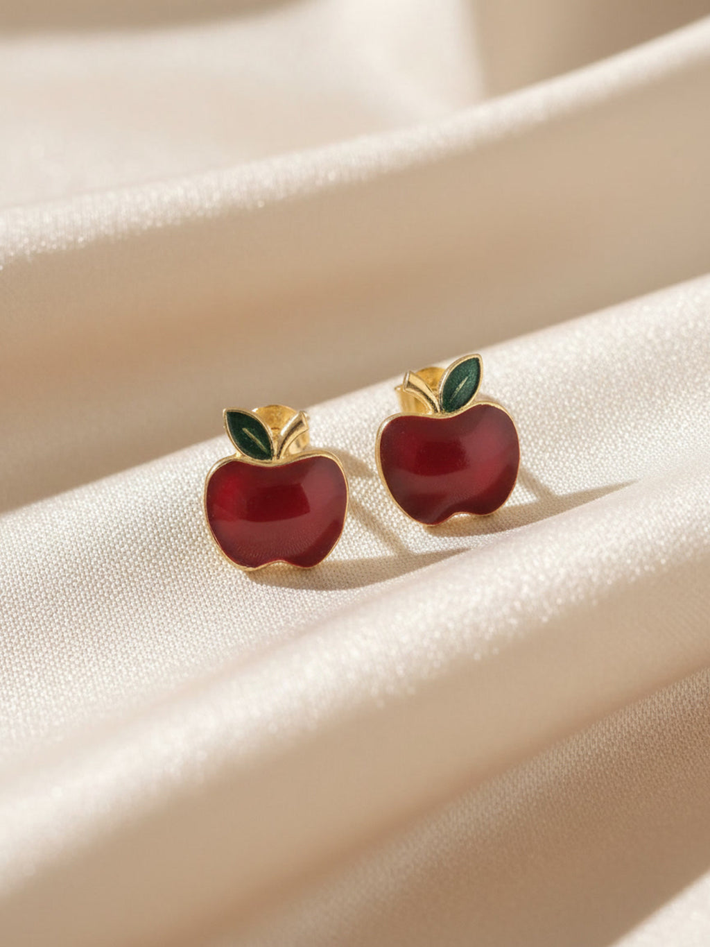 Whimsical Apple Delight Studs