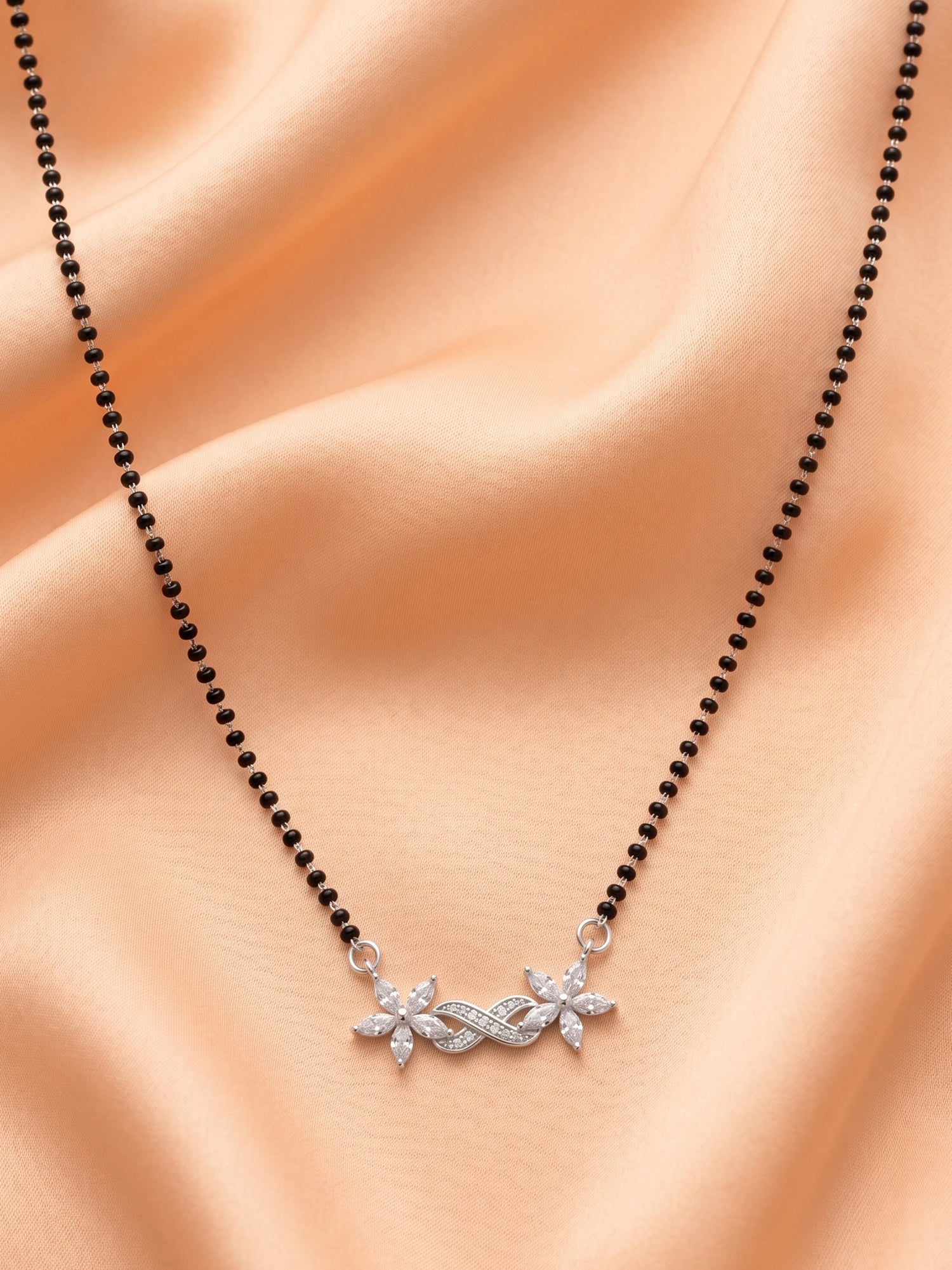 CZ Floral Infinity Mangalsutra